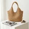 New High-end Straw Woven Bag, Hand Woven Bag, Large Capacity Single Shoulder Tote Bag, Vacation Beach Bag, Women's Bag