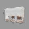 Quail Feeders Bird Feeders With Hook 3 Small Slots Rounded Design Waterproof Transparent Parrot Feeder For Bird Parakeet Quail