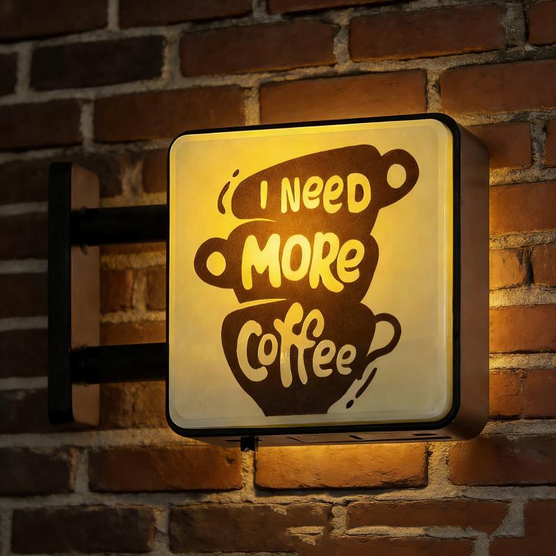 Mini Lightbox Fridge Magnet Coffee Creative Tourism Souvenir Magnetic Luminous Light Box Home Decoration Gift