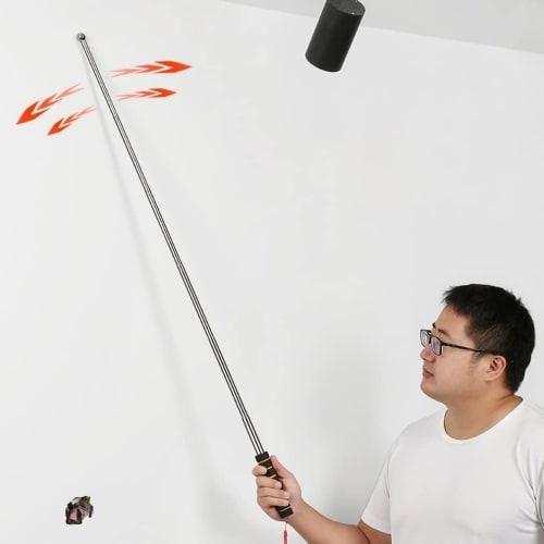 Stainless Steel Telescopic Hammering Diagnostic Rod [130cm Long, with Strap] for Wall, Tile, and Ceiling Delamination, Inspection, Inspection, Repair,
