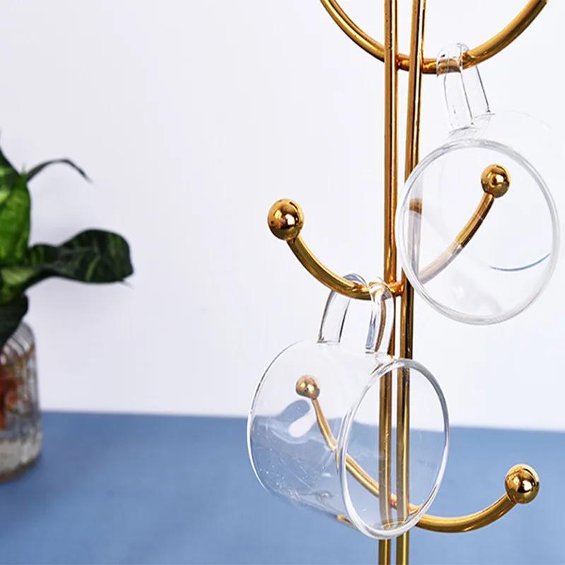 Countertop Mug Tree, 6 Hook Coffee Cup Dryer Kitchen Coffee Mug Tree Countertop Tea Cups Holder Stand,