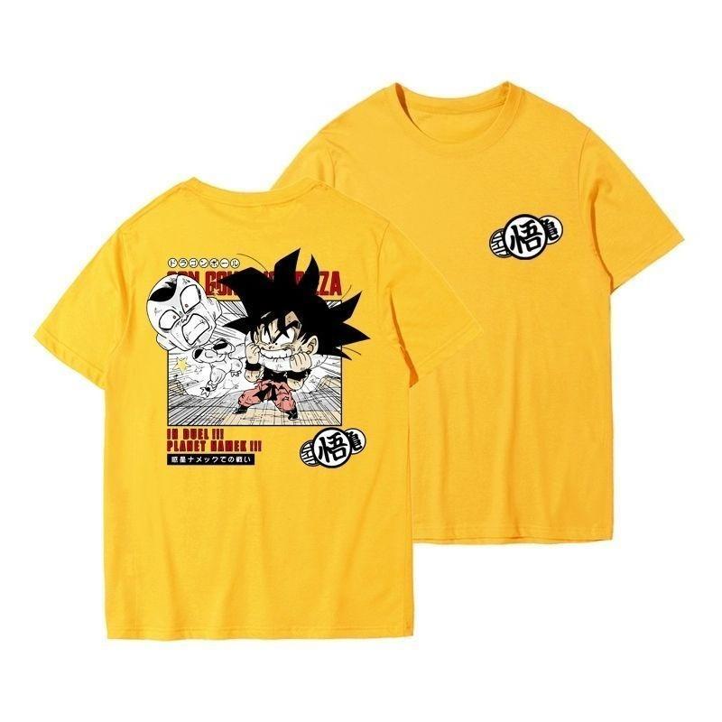 Seven Dragon Ball Limited Edition Tshirt  Japanesestyle Frieza and Goku Cartoon Couple Outfit  Loose Pure Cotton Tshirt