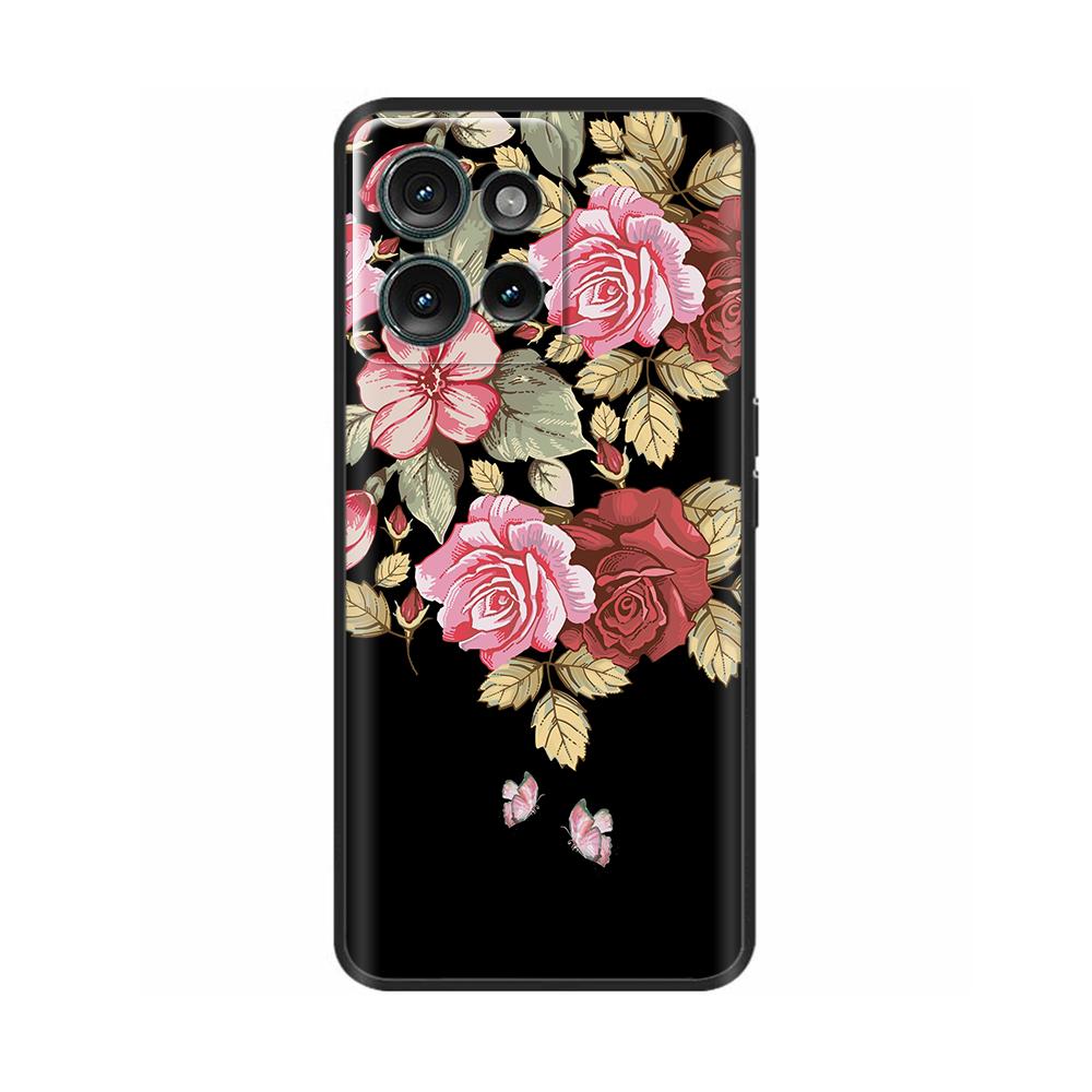 Black Case For Motorola MOTO Edge 50 5g Back Cover Phone Case For MOTO Edge 50 Edge50 Soft Silicone Bumper Shockproof Para Coque