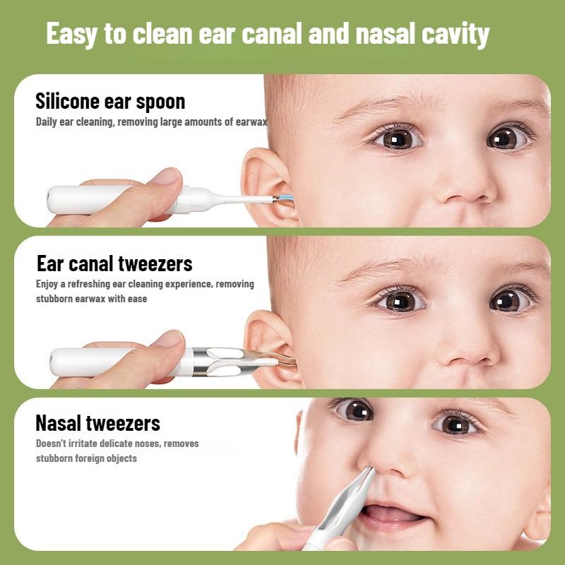 Ear Wax Removal Tool Camera Waterproof Ear Cleaner with Camera Visual Ears Pick Tweezers Wax Remover Ear Cleaning Kit for Family