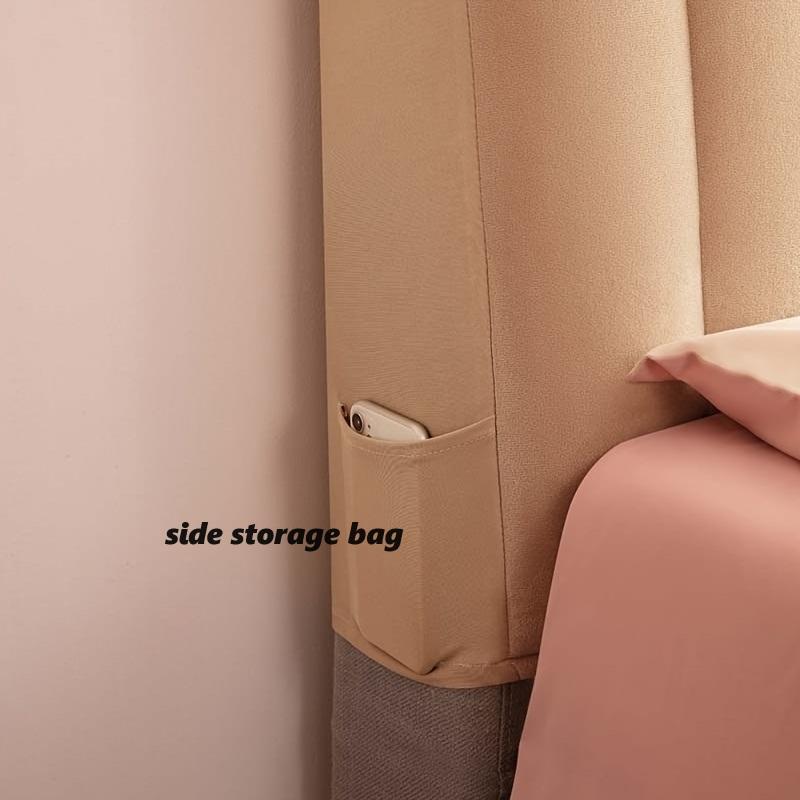 Funda para cabecera de cama de terciopelo suave y grueso de lujo, funda para cabecera acolchada de felpa corta de alta calidad, funda protectora para cabecera de cama todo incluido