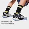 Li Ning YOUNG 18 Comfortable Shock Absorbing Durable Mid-Top Basketball Shoes Kids Sneaker Black Gray Blue YKBU062-1