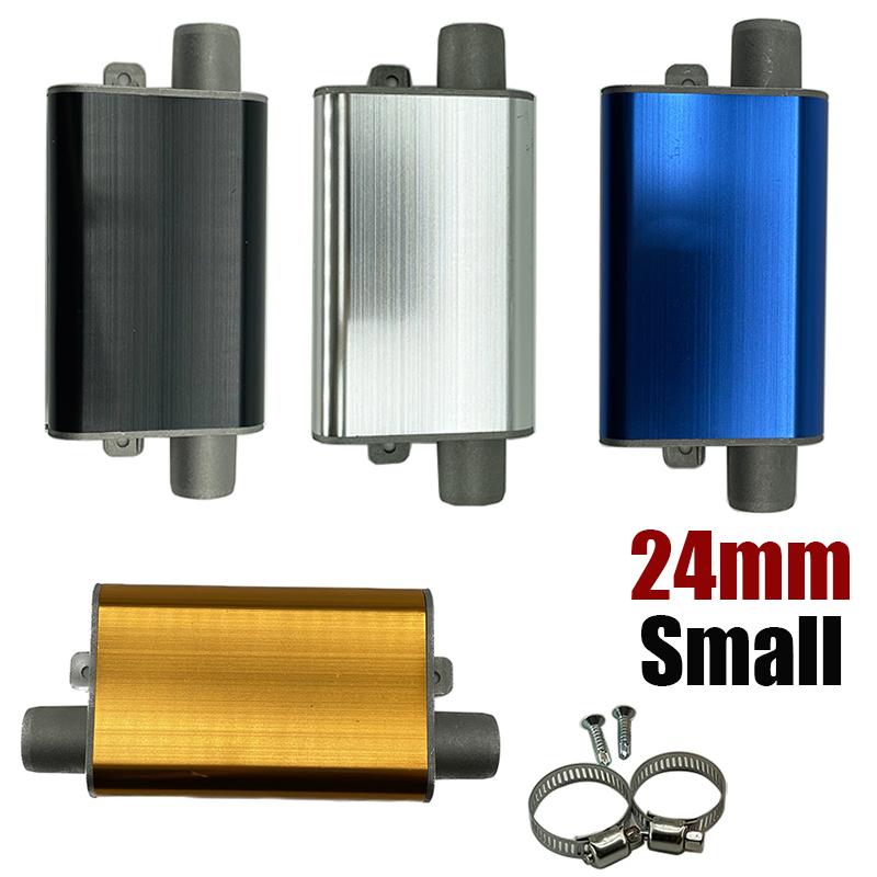 Small Size 24mm Muffler Silencer S Curved Air Diesel Parking Heater Exhaust Pipe Aluminum Alloy For Car Truck Camper VAN RV