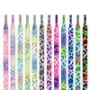 Fluorescent Leopard Tie-Dye Shoelaces for AJ1, AF1, Canvas Unisex Shoes