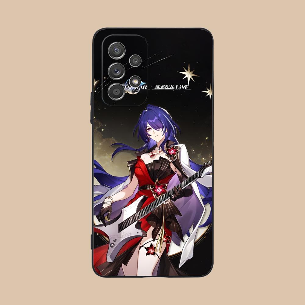 

HSR Acheron Matte TPU Mobile Phone Case for Samsung Galaxy M55 54 42 35 34 33 32 23 22 15 14 13 12 F55 5G Colorful Cover Galaxy M55