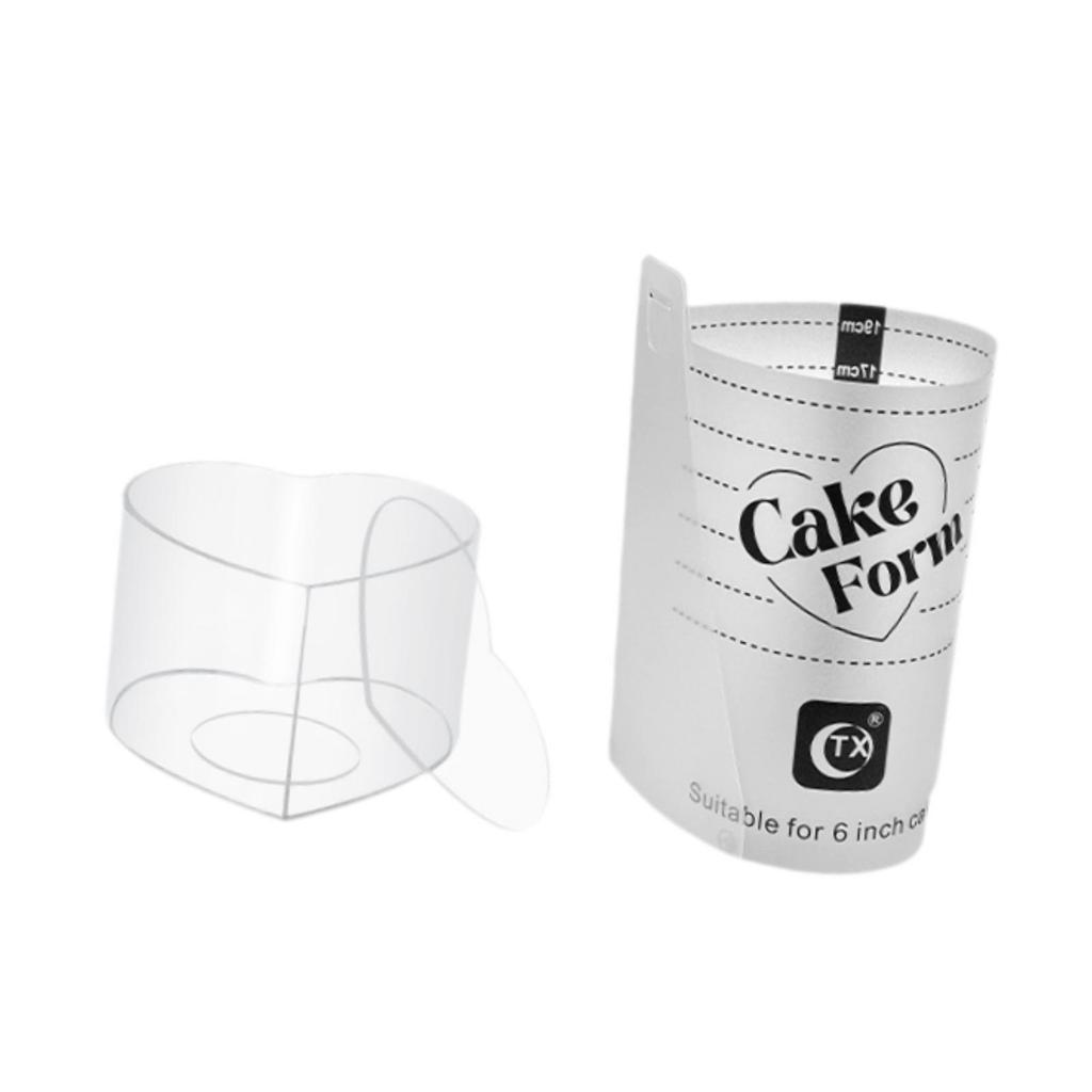 Heart Cake Disc Practical Acrylic with Form for Home Kitchen Restaurant 6inch