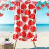 Strawberry Heart Pattern Towel Beach Towel Quick-drying for Travel Outdoor Sports Jogging Beach and Swimming