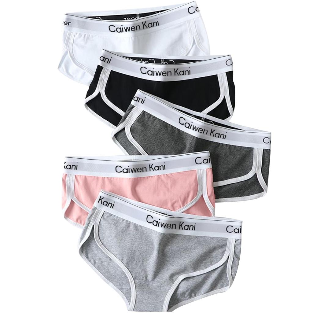 AIMUJINY 5-teiliges Set Damenunterhosen, Baumwollunterwäsche, Atmungsaktiv und Dehnbar (Größe M, 5 Stück-1)