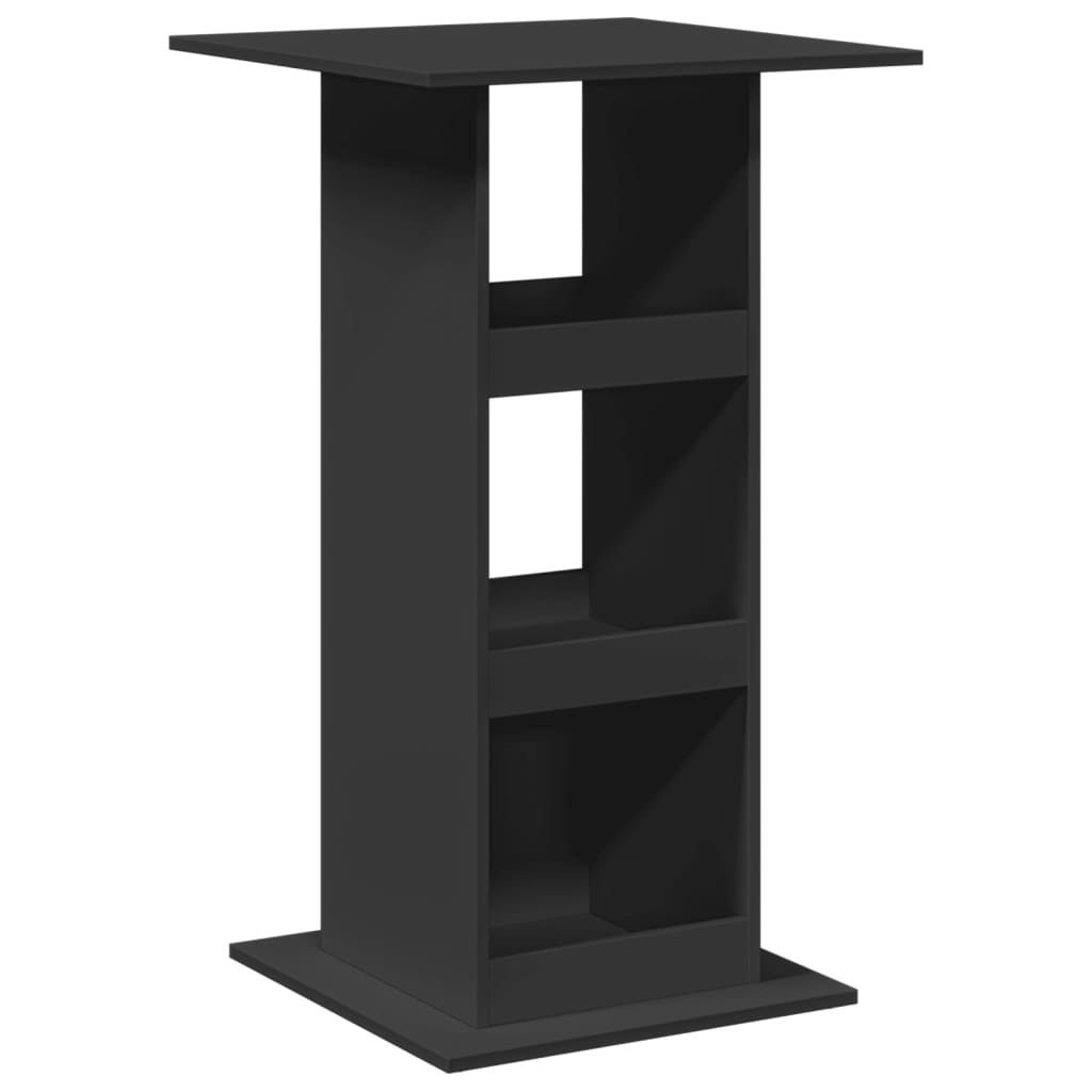 Bartisch with Shelves Black 60 x 60 x 102 cm Engineered Wood