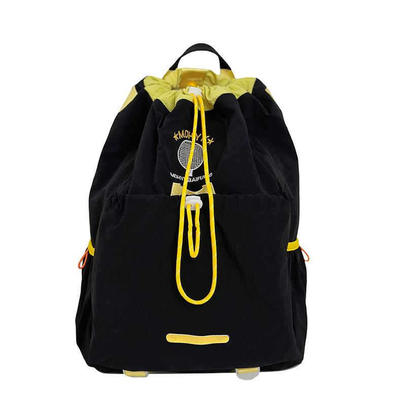 Schoolbag Korean Version Drawstring 1011 New Travel Mountaineering Bag College Students Outdoor Contrasting Color Backpack Outdoor Activities Backpack