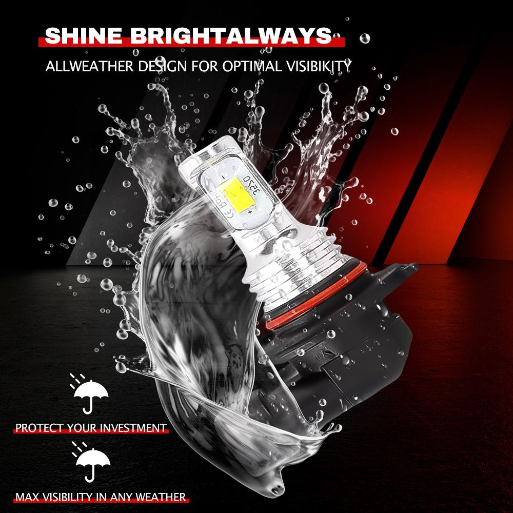 9006 9005 35W LED Headlight KIT Combo Bulbs 12V-24V DC 6000K-7000K High Low Beam Super Bright 360 Degree Beam Angle Auto Lamp