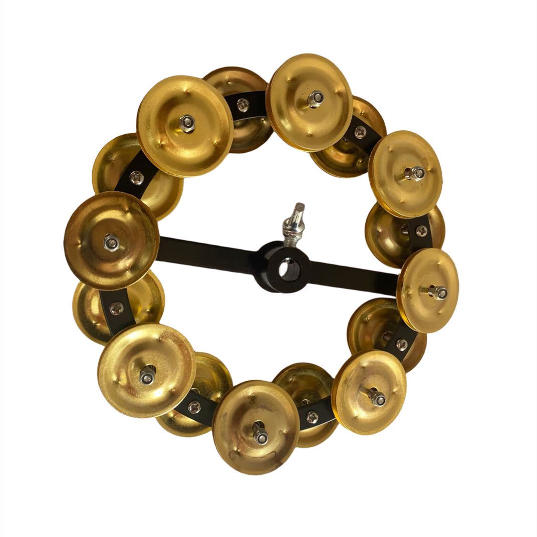 Double Row Gold Cymbal and Bell Percussion Set Single row cymbal bell золотой