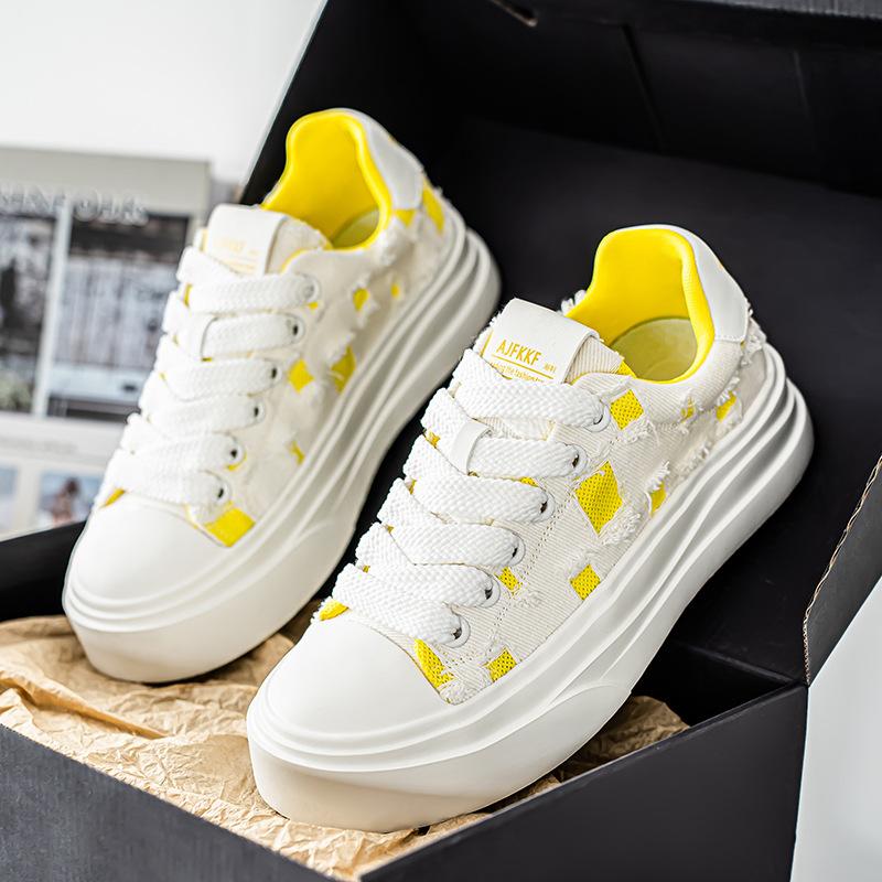 

Fashion Shoes for Men Fashion Simple Shoes Comfortable Breathable Mens Shoe Personalized Versatile Trend Sports and Leisure Board Shoes 39