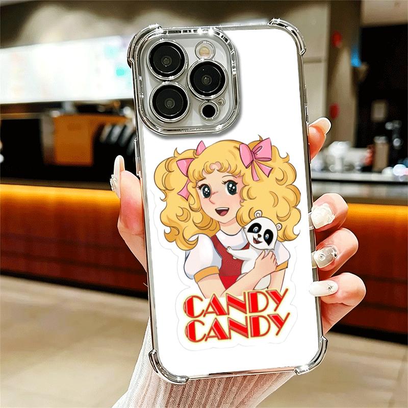 Anime Candy Candy Plating Phone Case For Iphone 16 17 Pro Max Air 16E 14 15 Plus 12 13 Mini Anti-Fall Airabag Cover