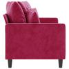 Vidaxl Sofa 2-Osobowa, Winna Czerwień, 140 Cm, Tapicerowana Aksamitem