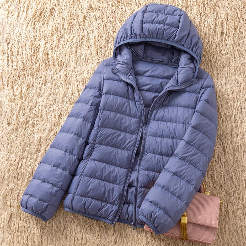 Women's Hooded Long Sleeve Puffer Jacket Loose Fit Casual Down Coat
