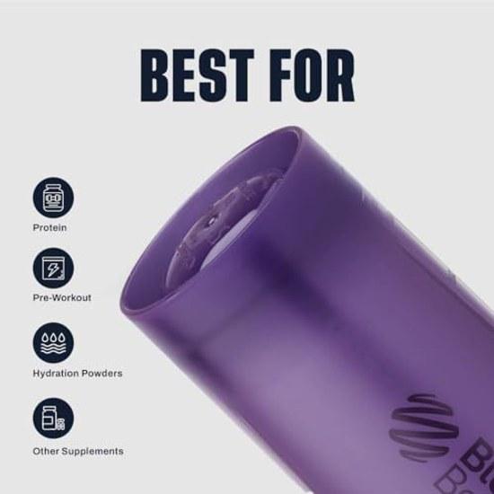 BlenderBottle Classic 20oz Protein Shaker Genuine Product Capacity 600ml (Measurement 400ml) Thistle BBCLC20-TSL