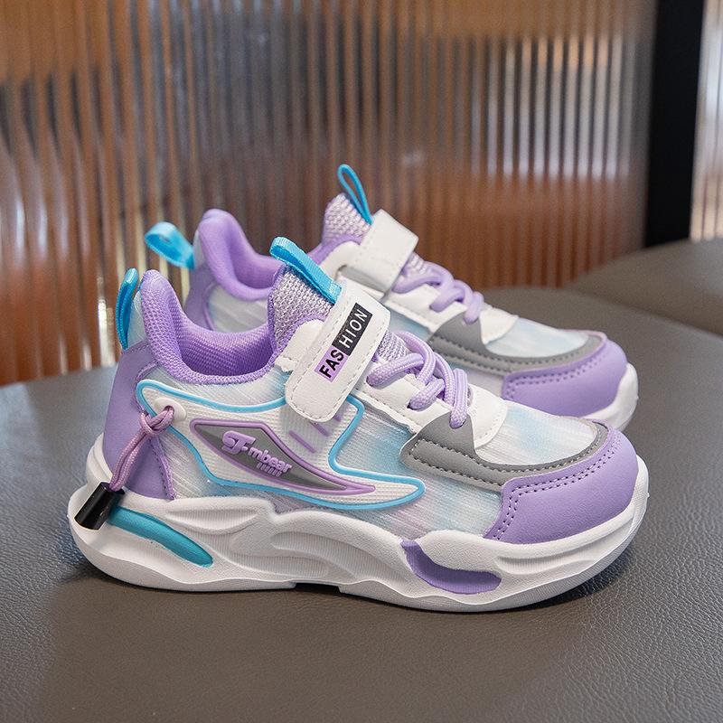 Spring and Autumn New All-match Breathable Soft-soled Girls' Leather Surface Comfortable and Wear-resistant Sports Shoes