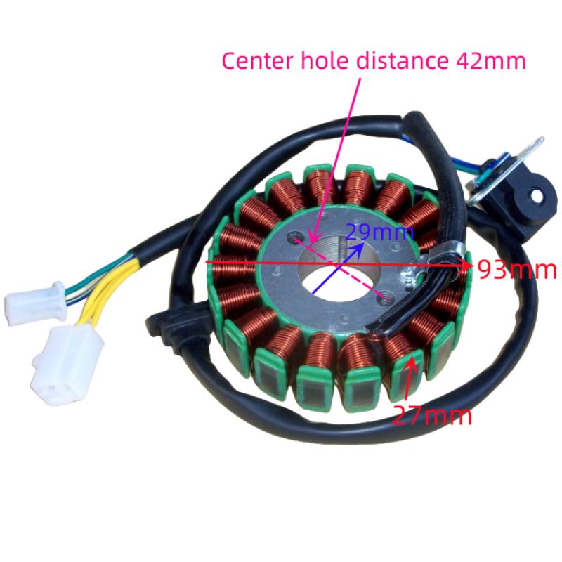 GY6125 GY6 125 150cc 152QMI 157QMJ Electronic fuel injection motorcycle magneto assembly rotor stator flywheel generator coil GY6 18 pole coil