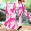 Ținută de Yoga cu Imprimeu Camuflaj pentru Femei Modă Colanți pentru Antrenament Fitness Sport Casual Set de Yoga Costum Sportiv