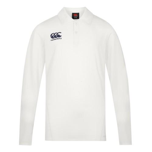 Canterbury Childrens/Kids Set-in Regular Long-Sleeved Cricket Polo Shirt
