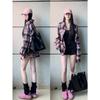 American Retro Long Sleeve Plaid Shirt for Women - Sweet, Cool, High-End Design for Spring and Autumn