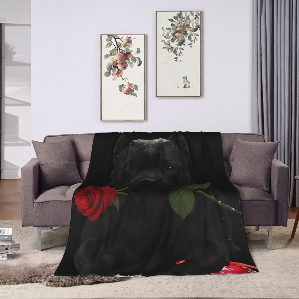 Soft Blanket Camping Cane Corso Throw Blanket  Flannel Bedspread For Couch Chair Sofa Bed Comfortable Sofa Bed Cover