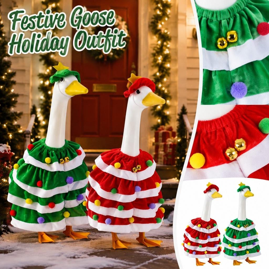 Christmas Costume with Hat and Cape, Holiday Outfit for Yard and Porch Decoration