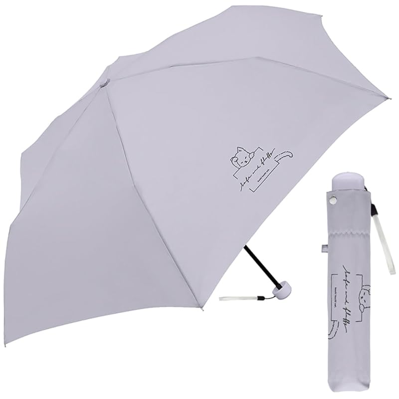 

folding umbrella ladies lightweight compact Fashionable One point dull color 55cm cat