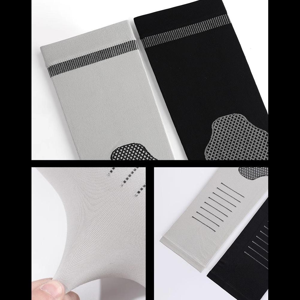 1Pair Summer UPF50+ Arm Sleeves Cool Feeling Breathable Sunscreen Arm Sleeve Silk Unisex Runnin J5R8
