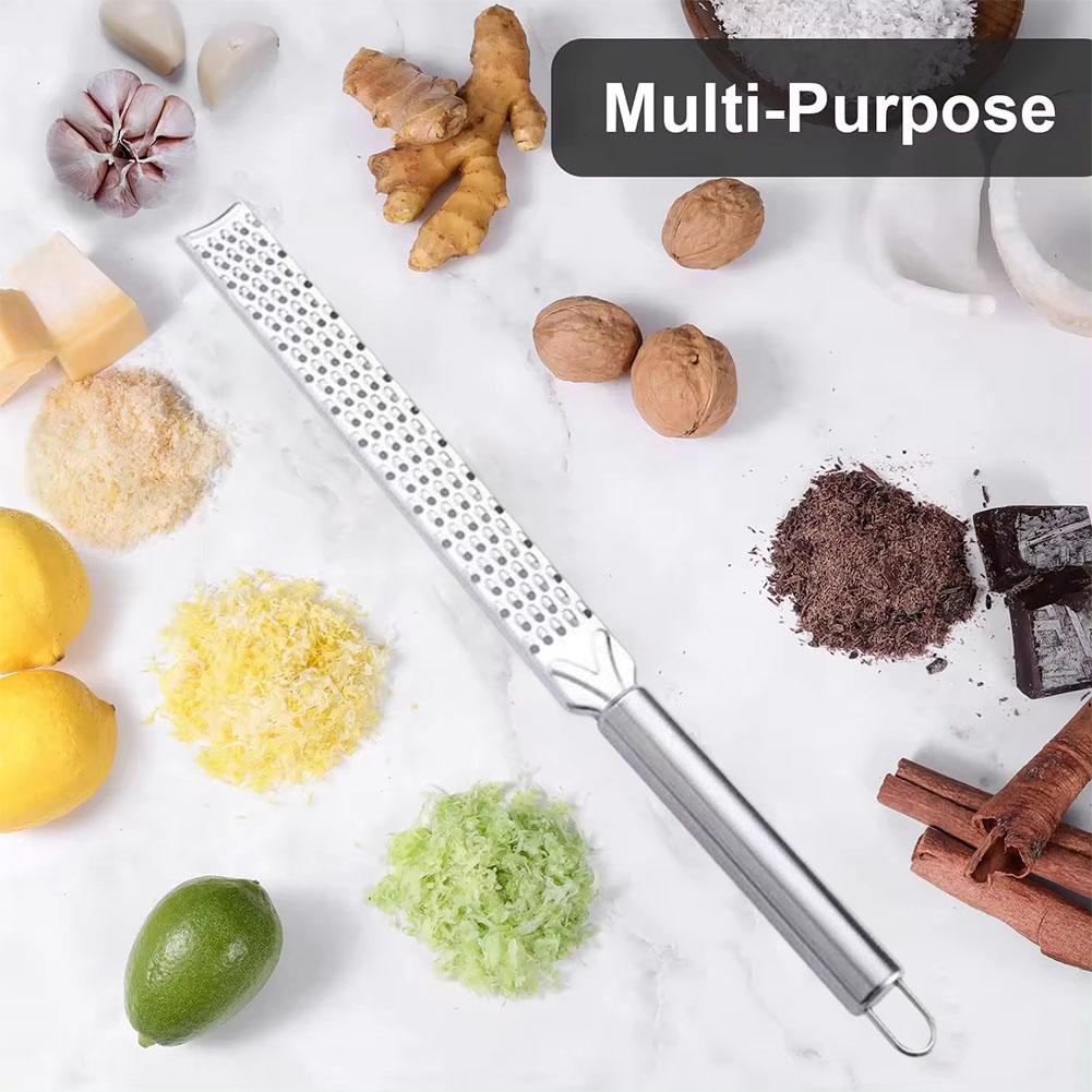 Kitchen Grater Lemon Cheese Spices Stainless Steel Gadgets Grater Flat Grater Long Design Kitch C1F1