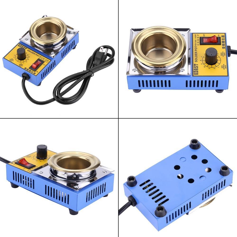 150W-50mm Titanium Alloy Molten Soldering Pot, Lead-Free, Analog Soldering Pot, 110V, 200℃-450℃