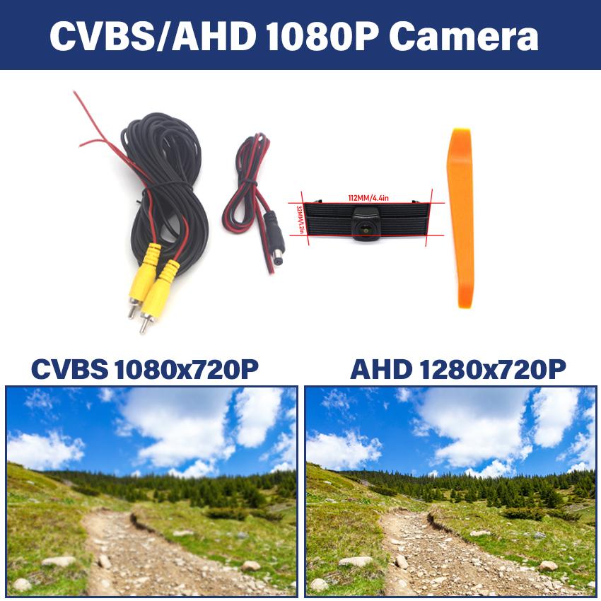 

Автомобильная камера переднего вида Водонепроницаемая камера с высоким разрешением CCD AHD для помощи при парковке, ночное видение, подходит для Toyota Highlander 2025 CVBS 1080x720P