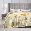 Lazy Egg Gudetama  Blanket Cute Cartoon Fleece Funny Breathable Throw Blankets for Bedding Lounge Textile Decor,