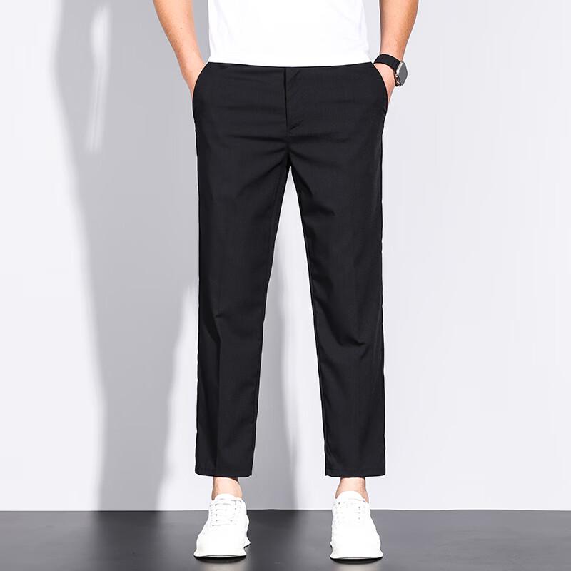 

PLAYBOY Men s Lightweight Straight-Leg Casual Trousers 35