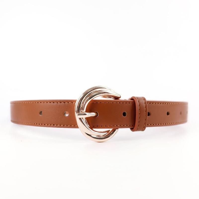 

Meier Top grain leather women s belt - vintage style genuine leather belt for jeans 100cm коричневий