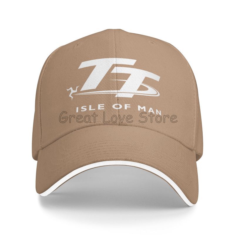 Isle of Man TT Races Motorcycle Print Baseball Cap Vintage Sandwich Bucket Caps Unisex Adjustable Snapback Cap Dad Hat Golf Hats