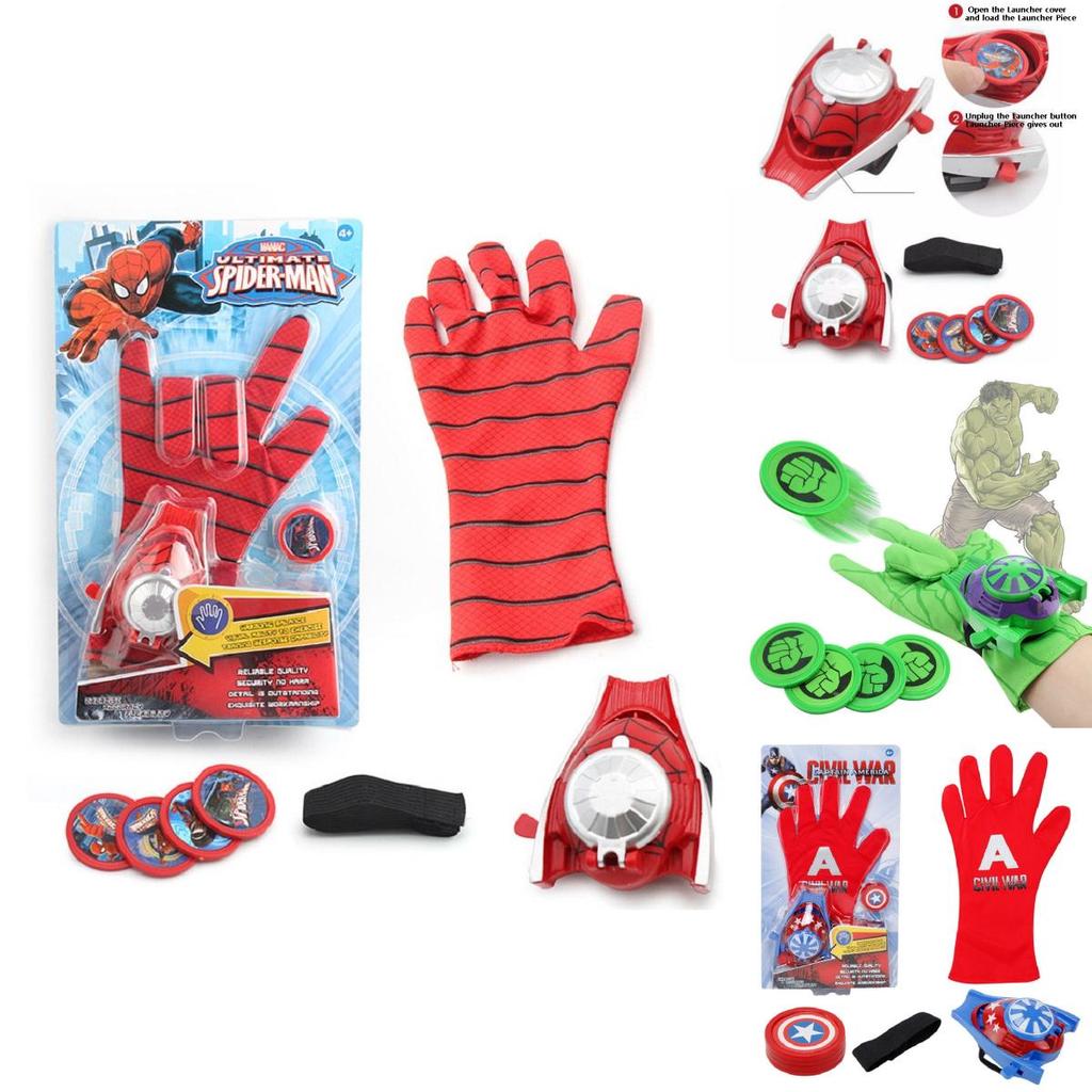 Premium Quality Children Superhero Launchers Gloves For Batman Spider-man Cosplay Fun