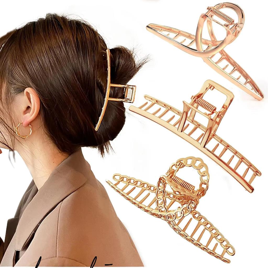 Fashion Metal Hair Claw For Women Gold Silver Color Cross Crab Hair Clip Korean Elegant Geometric Hairpin Girl Hair Accessories
