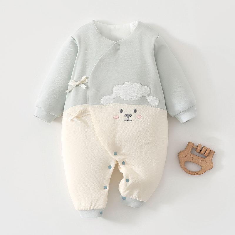 Garden Little Rabbit 120g Pure Cotton Padded Butterfly Bodysuit for Newborns - Autumn/Winter Collection
