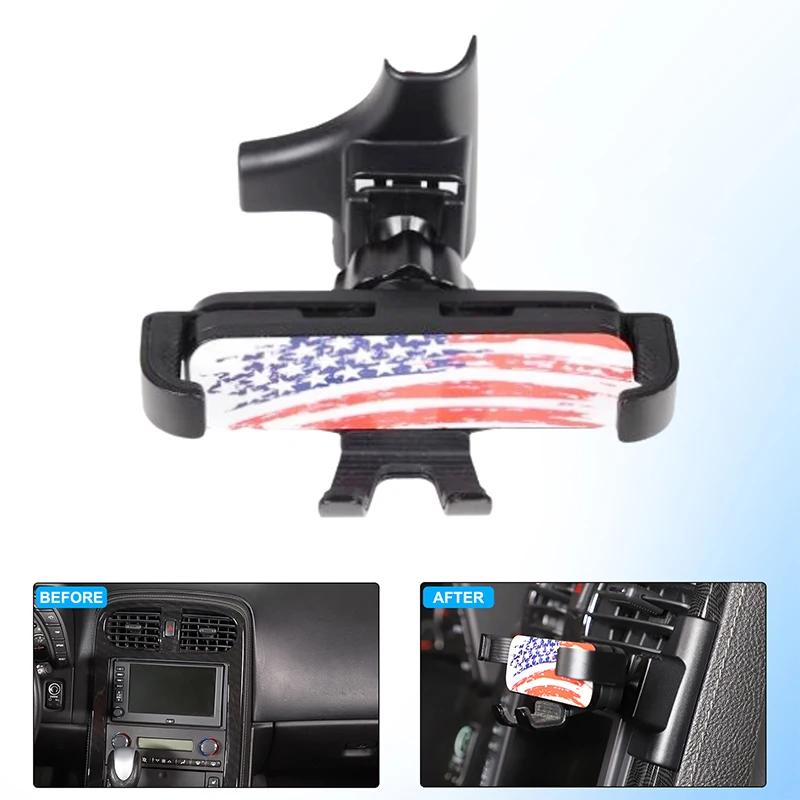 Für Chevrolet Corvette C6 2005-2013 ABS Mittelkonsolen-Luftauslass Handyhalter GPS Kabellose Lade-Navigationshalterung