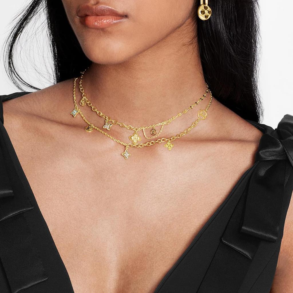 LOUIS VUITTON Blooming Strass Necklace M68374