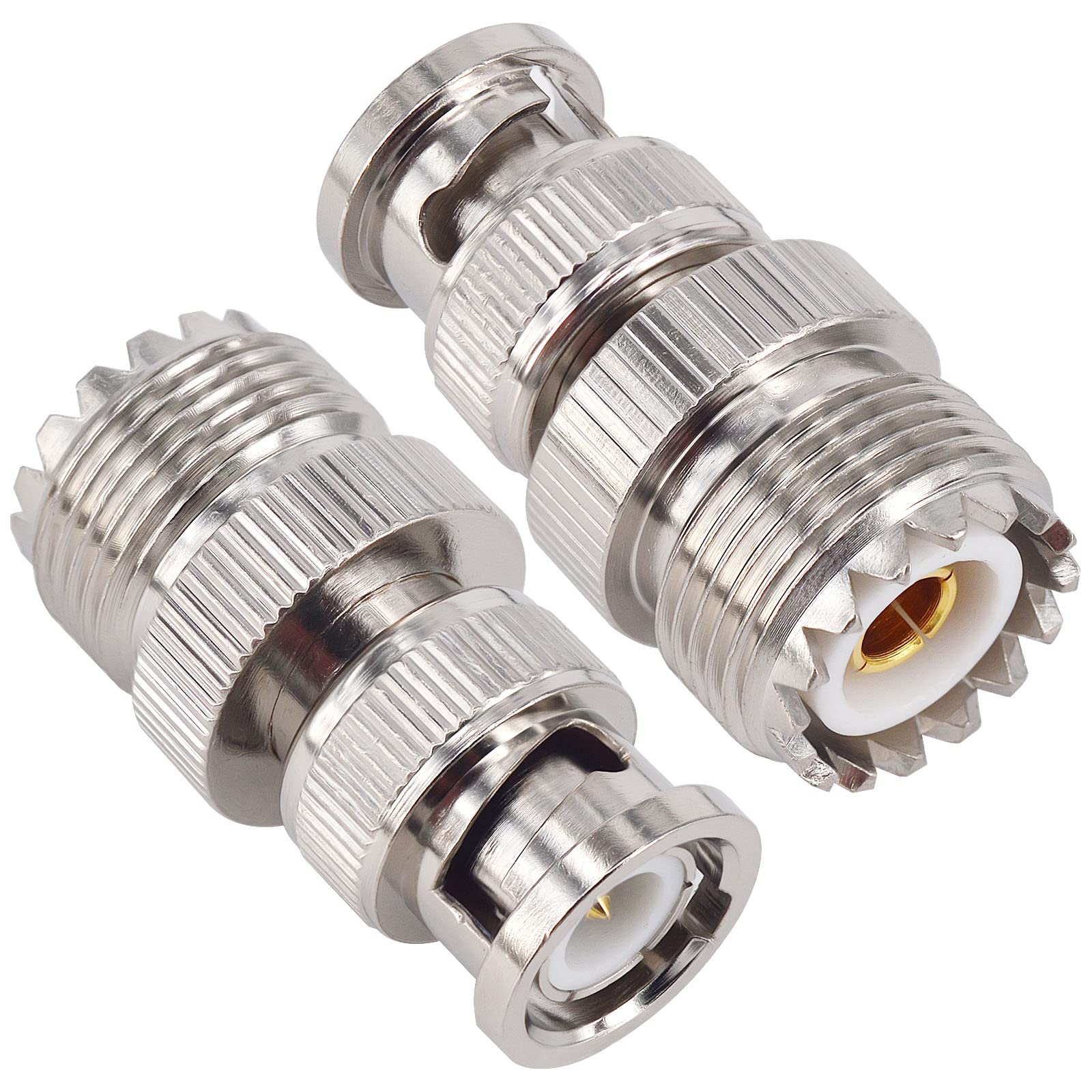 

leeyovk Конверсійний роз’єм BNC M типу BNC «папа» M типу «гніздо» перетворення радіочастотного коаксіального роз’єму Адаптер BNC типу M для радіочастотної локальної мережі Набір із 2 шт.