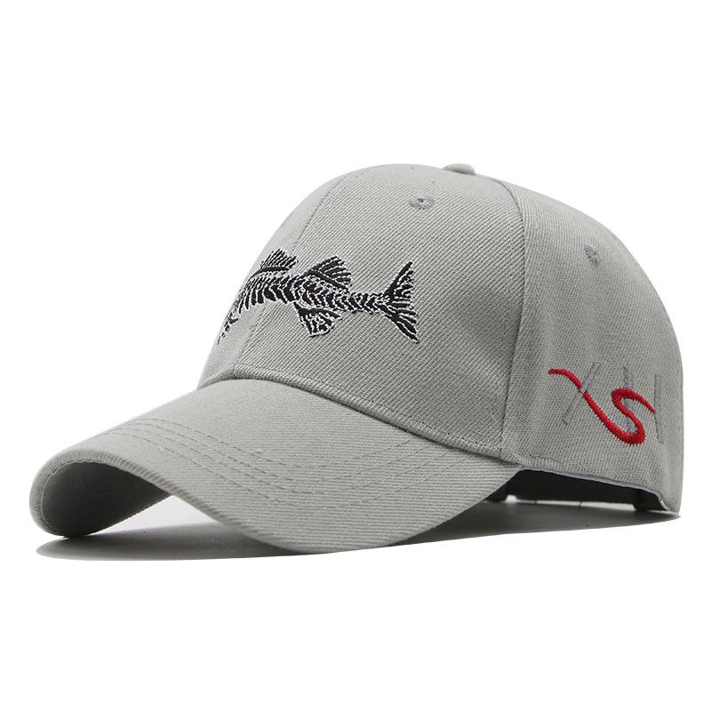 3D Three-Dimensional Embroidery Fish Embroidery Baseball Cap Men And Women Outdoor Fish Camouflage Baseball Cap Thickened Cap 56-60cm