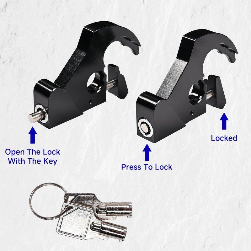 1Pair Luggage Rack Docking Latch Clip Lock with Keys Mounting Rear Backrest For Harley Touring Road King Sportster XL883 XL1200
