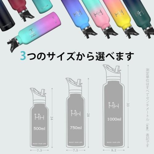 HAPPDA Straw Water Bottle, 1 Liter, Insulated, Large Capacity, Vacuum Insulated, Lightweight, Wide Mouth, Easy To Clean, Leak-Proof, Suitable for Carb